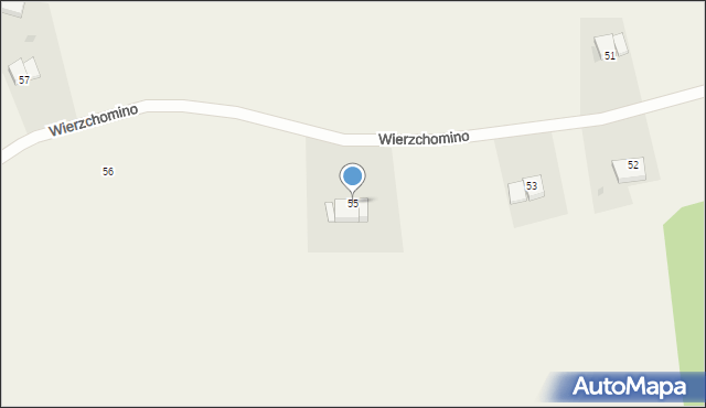 Wierzchomino, Wierzchomino, 55, mapa Wierzchomino