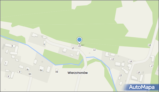 Wierzchoniów, Wierzchoniów, 11, mapa Wierzchoniów