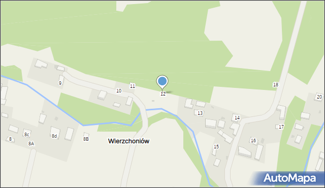 Wierzchoniów, Wierzchoniów, 12, mapa Wierzchoniów