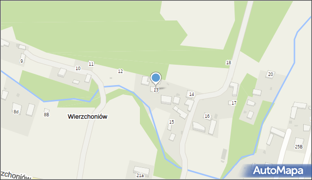 Wierzchoniów, Wierzchoniów, 13, mapa Wierzchoniów