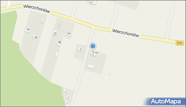 Wierzchoniów, Wierzchoniów, 2, mapa Wierzchoniów