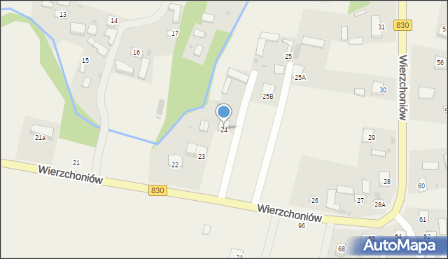 Wierzchoniów, Wierzchoniów, 24, mapa Wierzchoniów