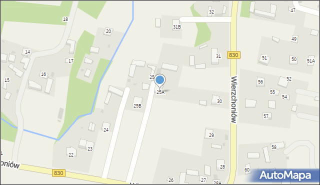 Wierzchoniów, Wierzchoniów, 25A, mapa Wierzchoniów