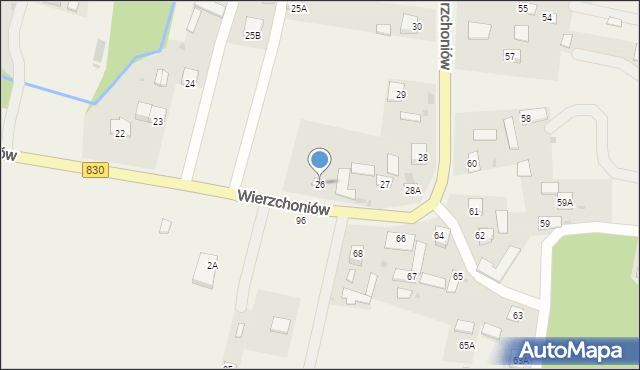 Wierzchoniów, Wierzchoniów, 26, mapa Wierzchoniów