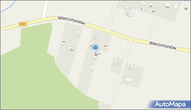 Wierzchoniów, Wierzchoniów, 3B, mapa Wierzchoniów