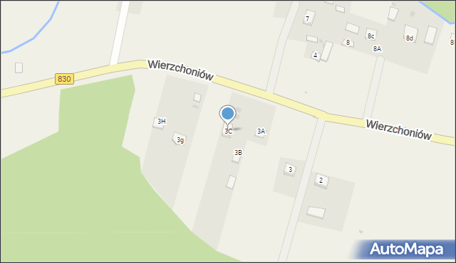 Wierzchoniów, Wierzchoniów, 3C, mapa Wierzchoniów