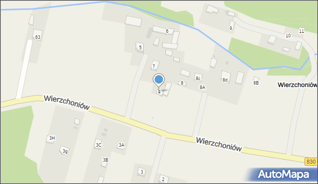 Wierzchoniów, Wierzchoniów, 4, mapa Wierzchoniów