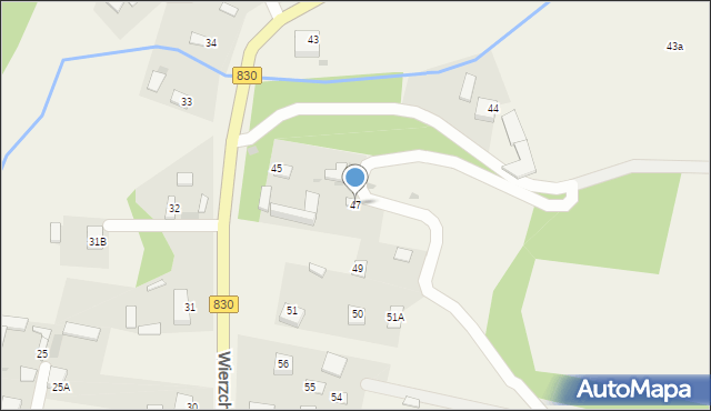 Wierzchoniów, Wierzchoniów, 47, mapa Wierzchoniów