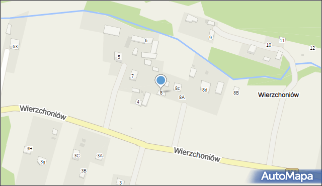 Wierzchoniów, Wierzchoniów, 8, mapa Wierzchoniów