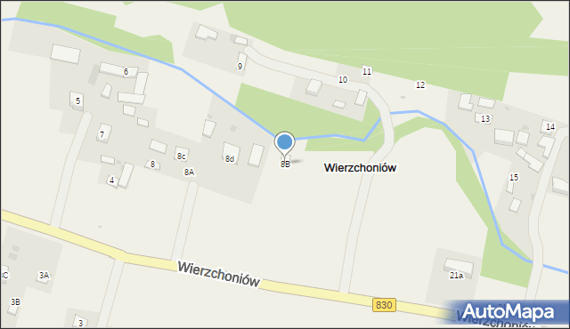 Wierzchoniów, Wierzchoniów, 8B, mapa Wierzchoniów