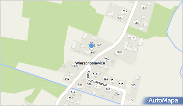 Wierzchosławice, Wierzchosławice, 159, mapa Wierzchosławice