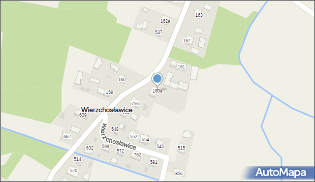 Wierzchosławice, Wierzchosławice, 160a, mapa Wierzchosławice