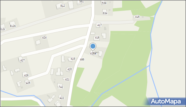 Wierzchosławice, Wierzchosławice, 418a, mapa Wierzchosławice