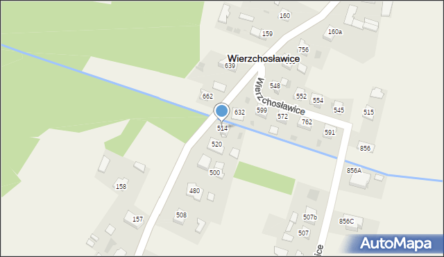 Wierzchosławice, Wierzchosławice, 514, mapa Wierzchosławice