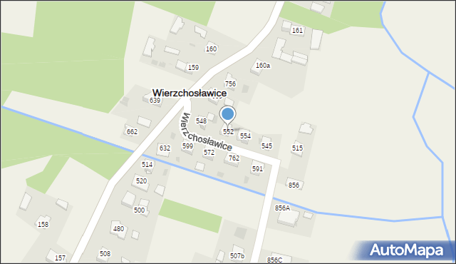 Wierzchosławice, Wierzchosławice, 552, mapa Wierzchosławice