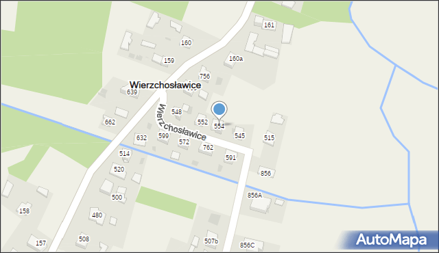 Wierzchosławice, Wierzchosławice, 554, mapa Wierzchosławice