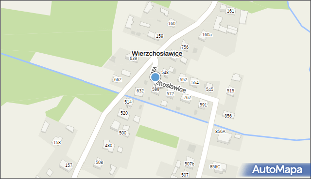 Wierzchosławice, Wierzchosławice, 599, mapa Wierzchosławice