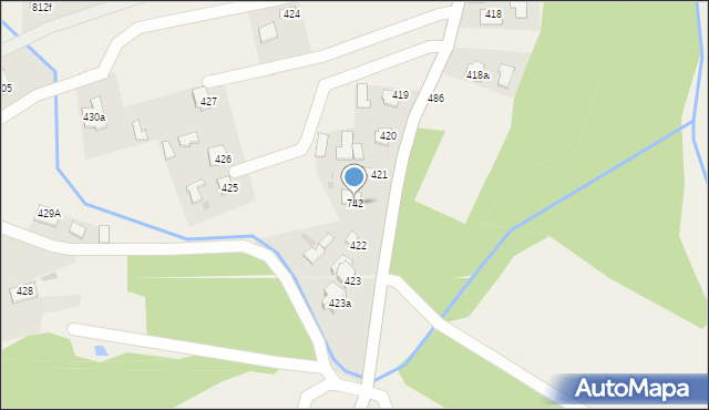 Wierzchosławice, Wierzchosławice, 742, mapa Wierzchosławice