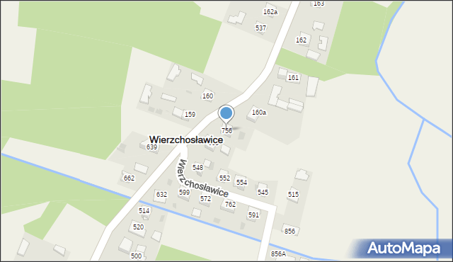 Wierzchosławice, Wierzchosławice, 756, mapa Wierzchosławice