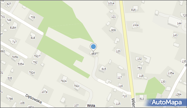 Wierzchosławice, Wierzchosławice, 863, mapa Wierzchosławice