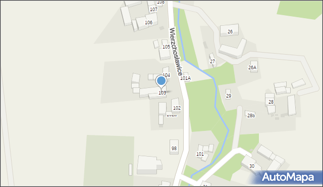 Wierzchosławice, Wierzchosławice, 103, mapa Wierzchosławice