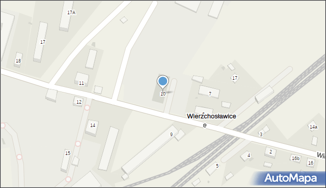 Wierzchosławice, Wierzchosławice, 10, mapa Wierzchosławice