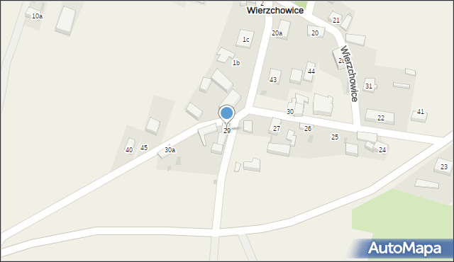 Wierzchowice, Wierzchowice, 29, mapa Wierzchowice