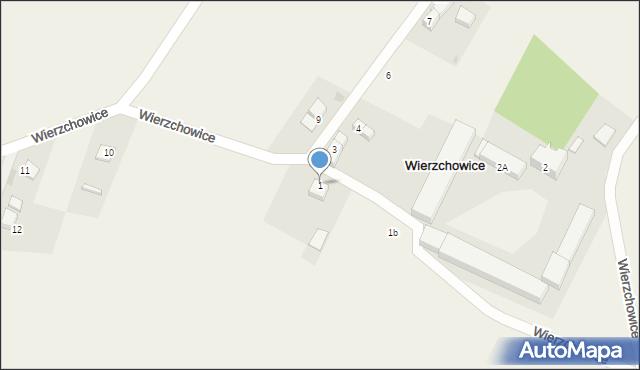 Wierzchowice, Wierzchowice, 1, mapa Wierzchowice