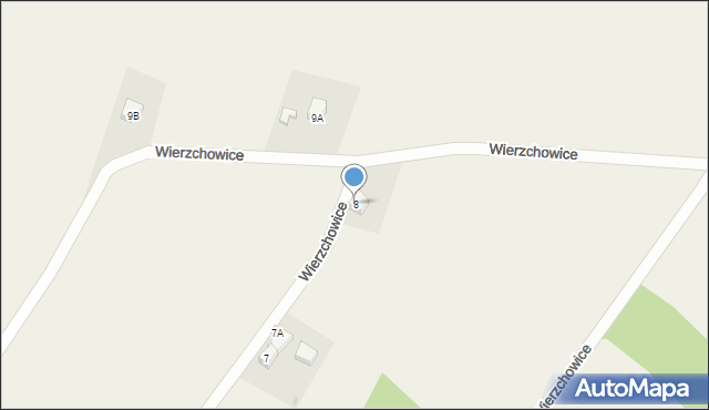 Wierzchowice, Wierzchowice, 8, mapa Wierzchowice