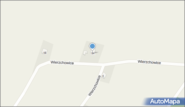 Wierzchowice, Wierzchowice, 9A, mapa Wierzchowice