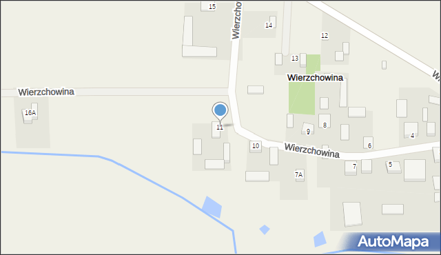 Wierzchowina, Wierzchowina, 11, mapa Wierzchowina