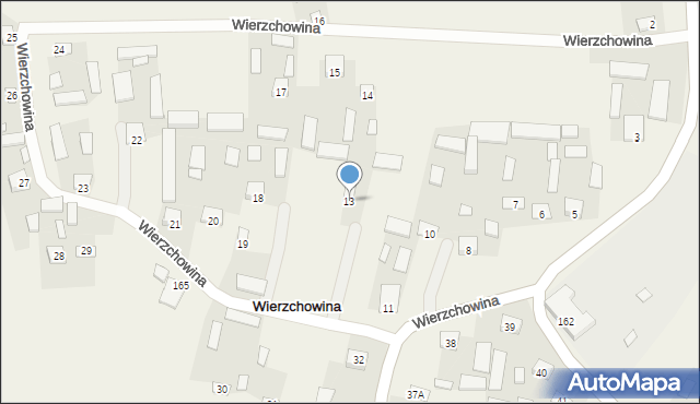 Wierzchowina, Wierzchowina, 13, mapa Wierzchowina