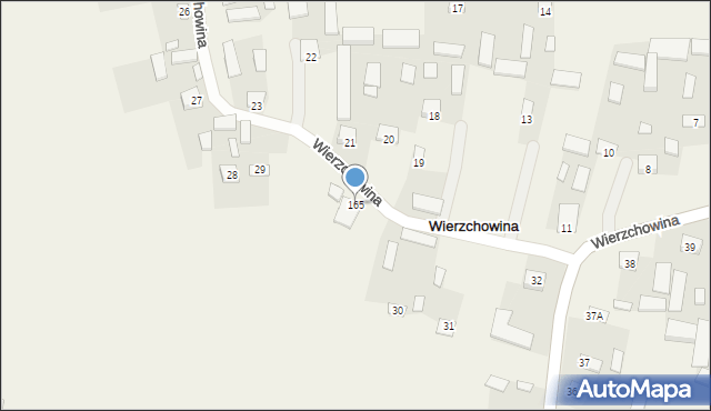 Wierzchowina, Wierzchowina, 165, mapa Wierzchowina