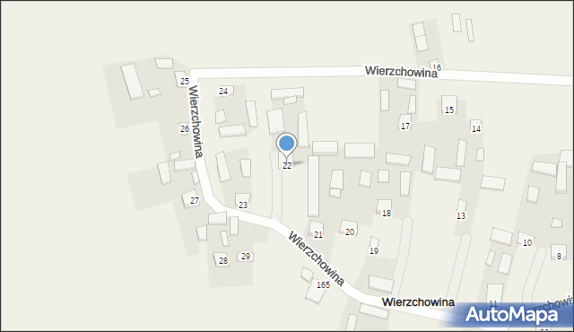 Wierzchowina, Wierzchowina, 22, mapa Wierzchowina