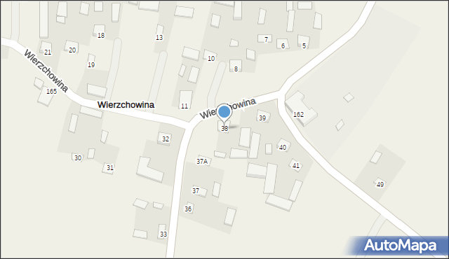 Wierzchowina, Wierzchowina, 38, mapa Wierzchowina