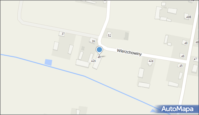 Wierzchowiny, Wierzchowiny, 40, mapa Wierzchowiny