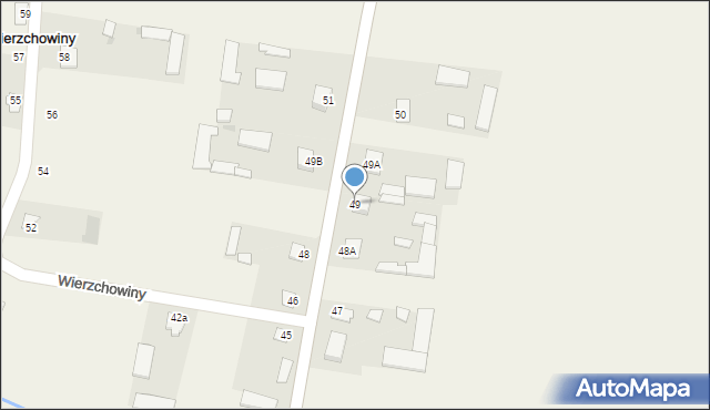 Wierzchowiny, Wierzchowiny, 49, mapa Wierzchowiny