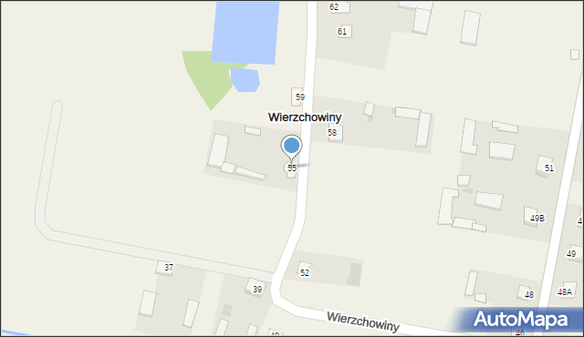 Wierzchowiny, Wierzchowiny, 55, mapa Wierzchowiny