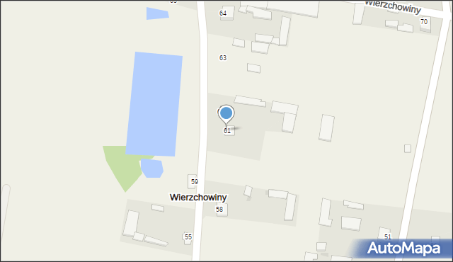 Wierzchowiny, Wierzchowiny, 61, mapa Wierzchowiny