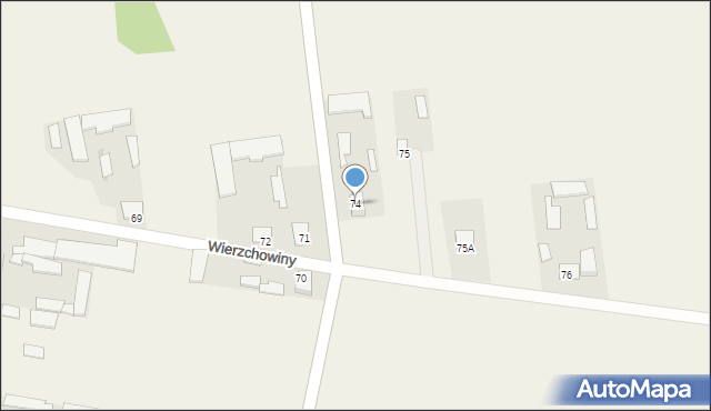 Wierzchowiny, Wierzchowiny, 74, mapa Wierzchowiny