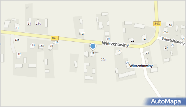 Wierzchowiny, Wierzchowiny, 18, mapa Wierzchowiny