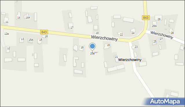 Wierzchowiny, Wierzchowiny, 20a, mapa Wierzchowiny