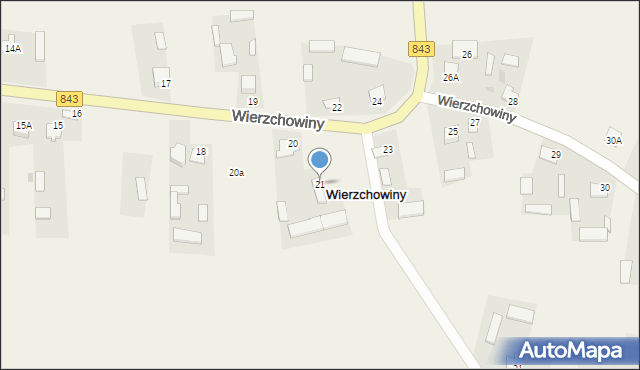 Wierzchowiny, Wierzchowiny, 21, mapa Wierzchowiny