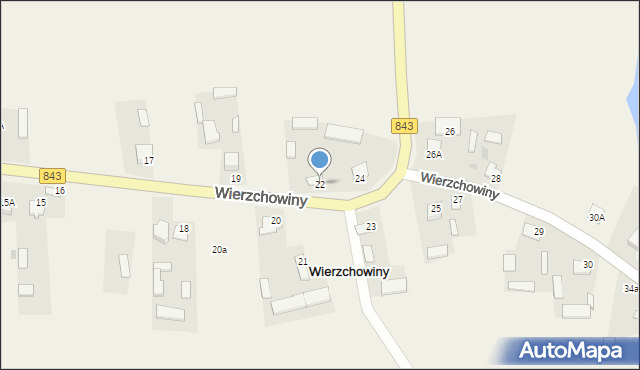 Wierzchowiny, Wierzchowiny, 22, mapa Wierzchowiny