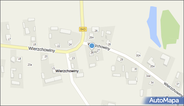 Wierzchowiny, Wierzchowiny, 25, mapa Wierzchowiny