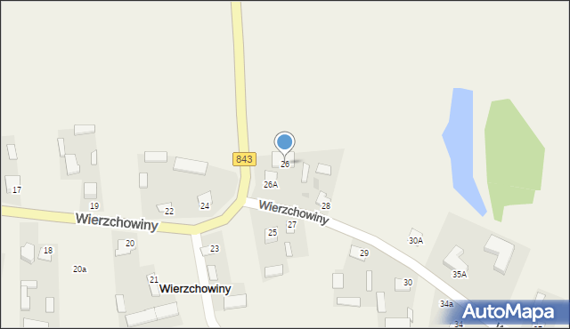 Wierzchowiny, Wierzchowiny, 26, mapa Wierzchowiny