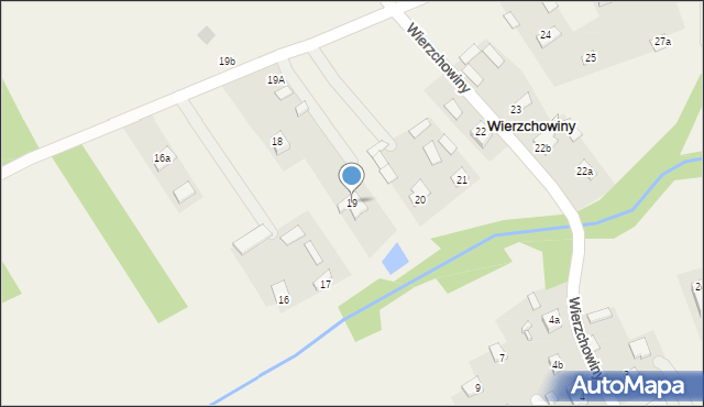 Wierzchowiny, Wierzchowiny, 19, mapa Wierzchowiny