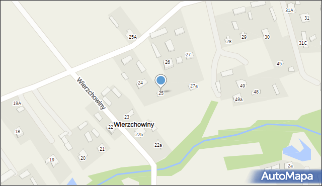 Wierzchowiny, Wierzchowiny, 25, mapa Wierzchowiny