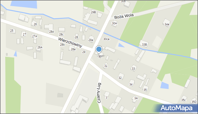 Wierzchowiny, Wierzchowiny, 30, mapa Wierzchowiny