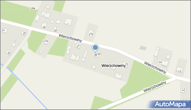 Wierzchowiny, Wierzchowiny, 16, mapa Wierzchowiny